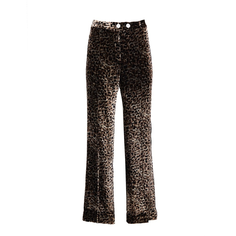 velvet leopard pants